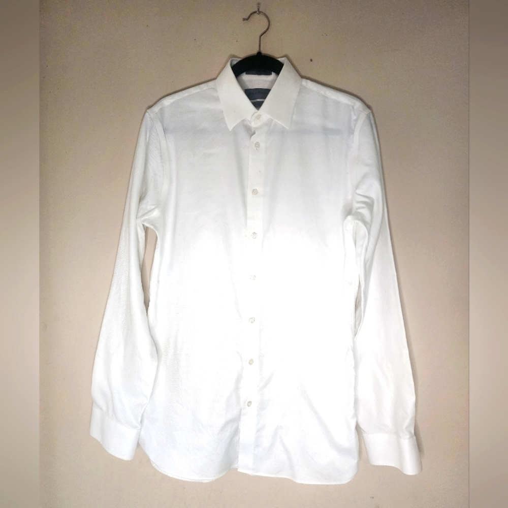 John W Nordstrom Dress Shirt White Size 15 1/2 36-37